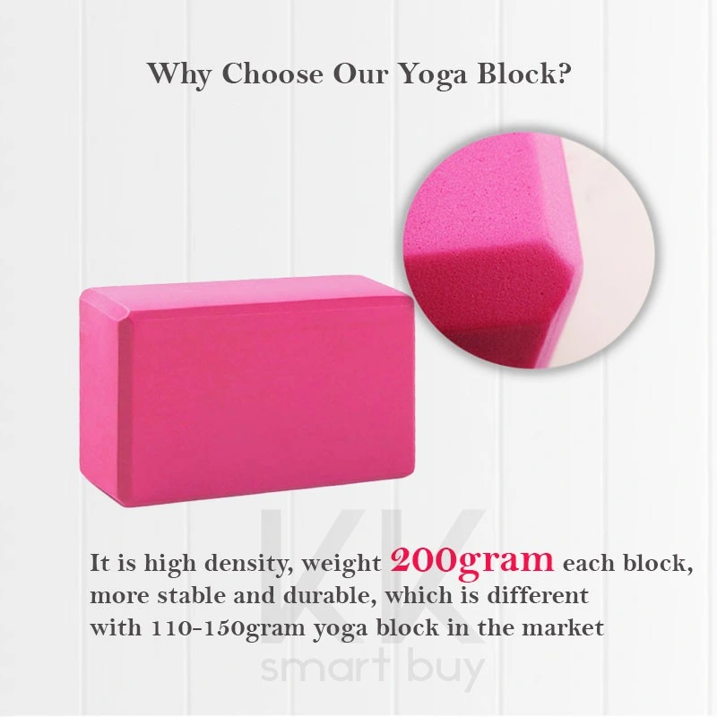 Yugland Yoga Brick High Density Non Slip Blue Purple Black EVA Yoga Block Brick