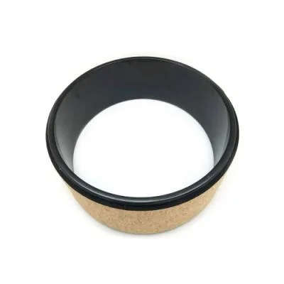 Custom Logo Eco-Friendly Durable Wood Cork Yoga Wheel Back Bending Balance Training Pilates Roller Fitness Workout Wheel