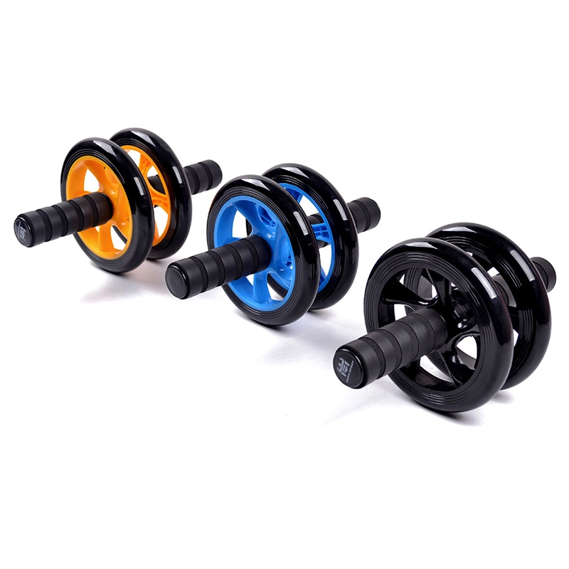 Wholesale Sports Fitness Equipment Health Double Exercise Abdominal Rubber Workout Training Wheel Ab Roller