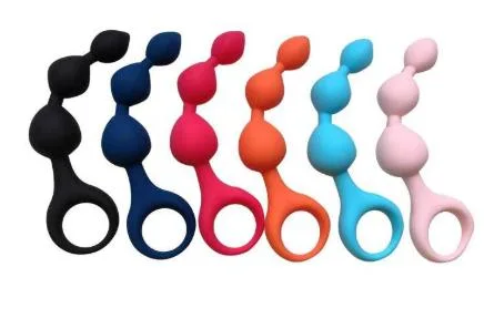 Colorful Blue Backyard Pull Bead Anal Plug Anal Masturbation Device Male and Female Backyard Massage Device Adult Sex Products